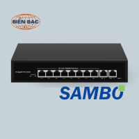 SWITCH POE HÀN QUỐC SAMBO, 8 CỔNG POE GIGABIT, 2 UPLINK - SSW0802G