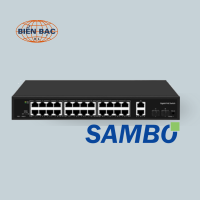 SWITCH POE HÀN QUỐC SAMBO, 28 CỔNG GIGABIT, 2 SFP -  SSW2402S-300D