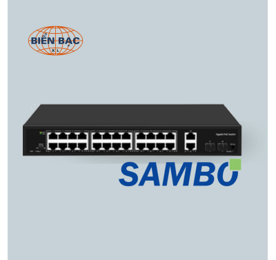 SWITCH POE HÀN QUỐC SAMBO, 28 CỔNG GIGABIT, 2 SFP - SSW2402S-300D SWITCH POE HÀN QUỐC SAMBO, 28 CỔNG GIGABIT, 2 SFP - SSW2402S-300D